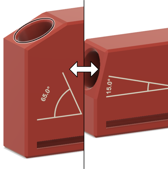 Demonstration of customizable inclination angles for conical tube holders.
