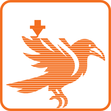 Crow logo being 3D printed, illustrating custom prototyping and production of personalized solutions in a range of plastic materials.