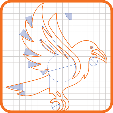 Crow logo with CAD modeling elements, representing how Labstuce transforms concepts into precise 3D digital models ready for prototyping or production.